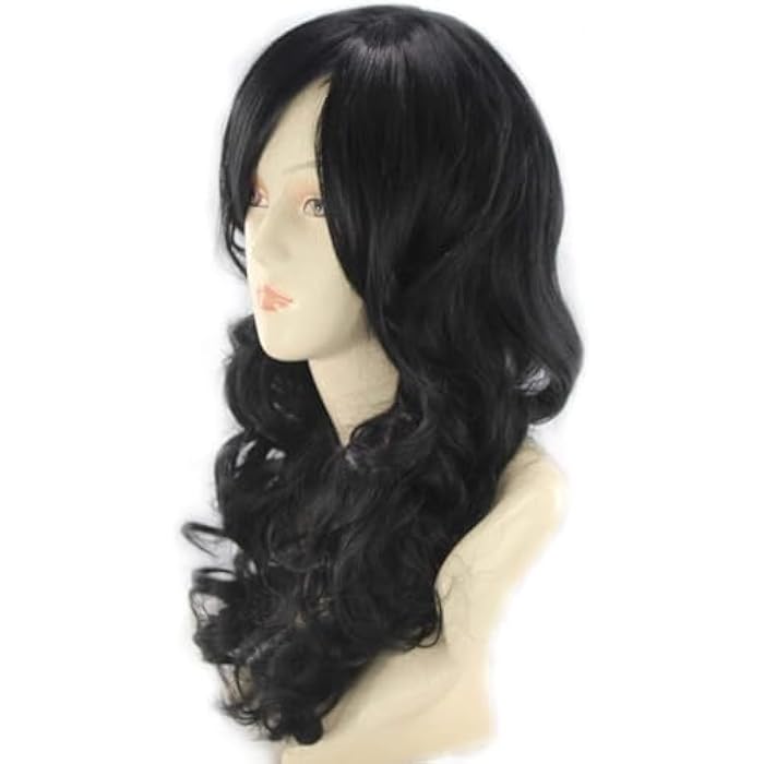 DILLARDS Women's Synthetic Wig Black Wavy Fashion Wig - Image 3